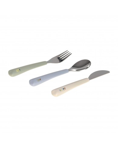 Couverts en silicone (3 pcs) - Happy Fruits, Lemon Couverts en silicone (3 pcs) - Happy Fruits, Lemon