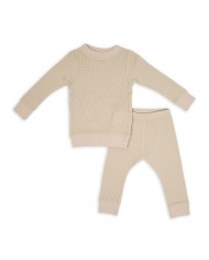 Pyjama avec pieds Bement - Warm taupe allover print