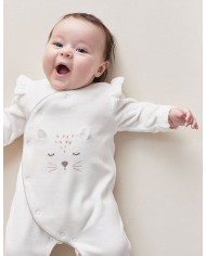 Pyjama Kendi en velours, écru