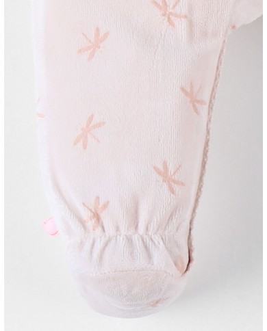 Pyjama imprimés libellules en velours, rose clair Pyjama imprimés libellules en velours, rose clair