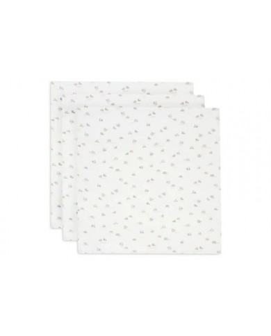 Lot de 3 Tétras Gaze de Coton 70x70cm - On The Go Lot de 3 Tétras Gaze de Coton 70x70cm - On The Go