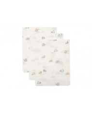 Lot de 3 Gants de Toilette Gaze de Coton 15x20cm - On The Go