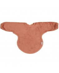 Bavoirs manches longues avec poche (2pcs), Little Mateys orange épicée