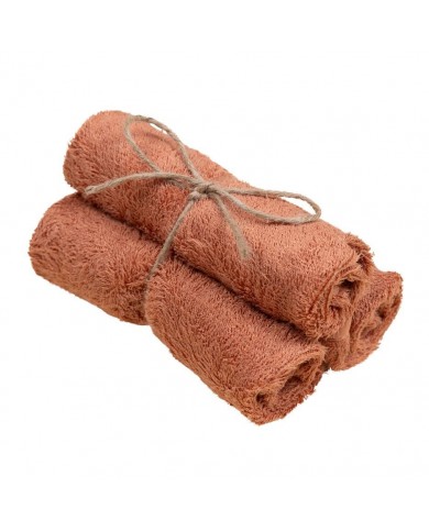 Lot de 3 Serviettes invités 29,5x50cm - Sunrise Orange