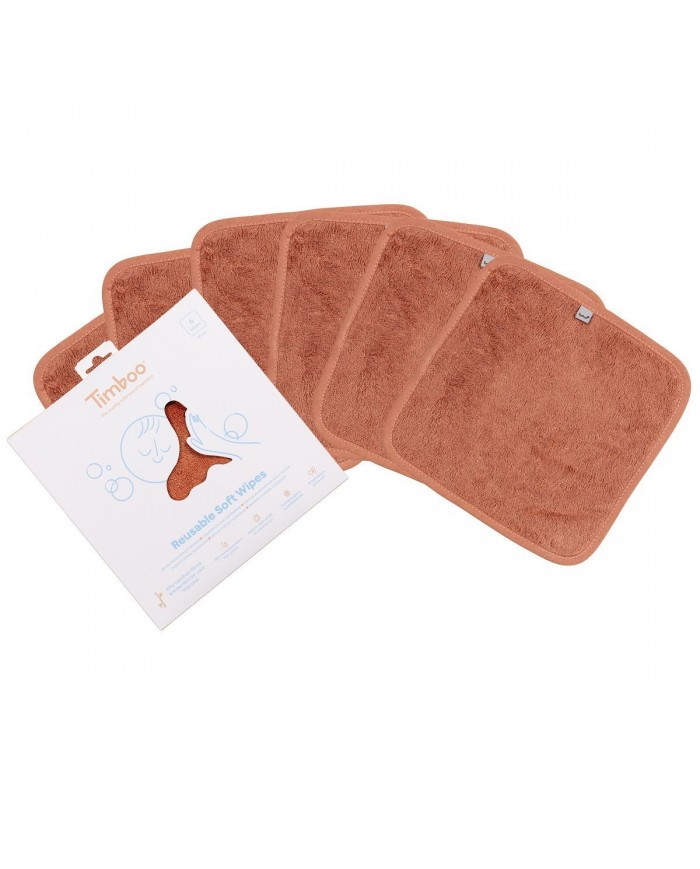 Lingettes réutilisables 20x20cm (6 pieces) - Sunrise Orange