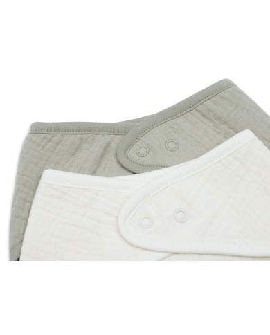 Lot de 2 Bandanas Gaze de Coton - Olive Green/Oatmeal