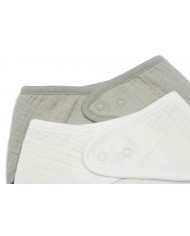 Lot de 2 Bandanas Gaze de Coton - Olive Green/Oatmeal