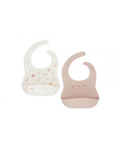 Lot de 2 Bavoirs Silicone - Lovely Birds