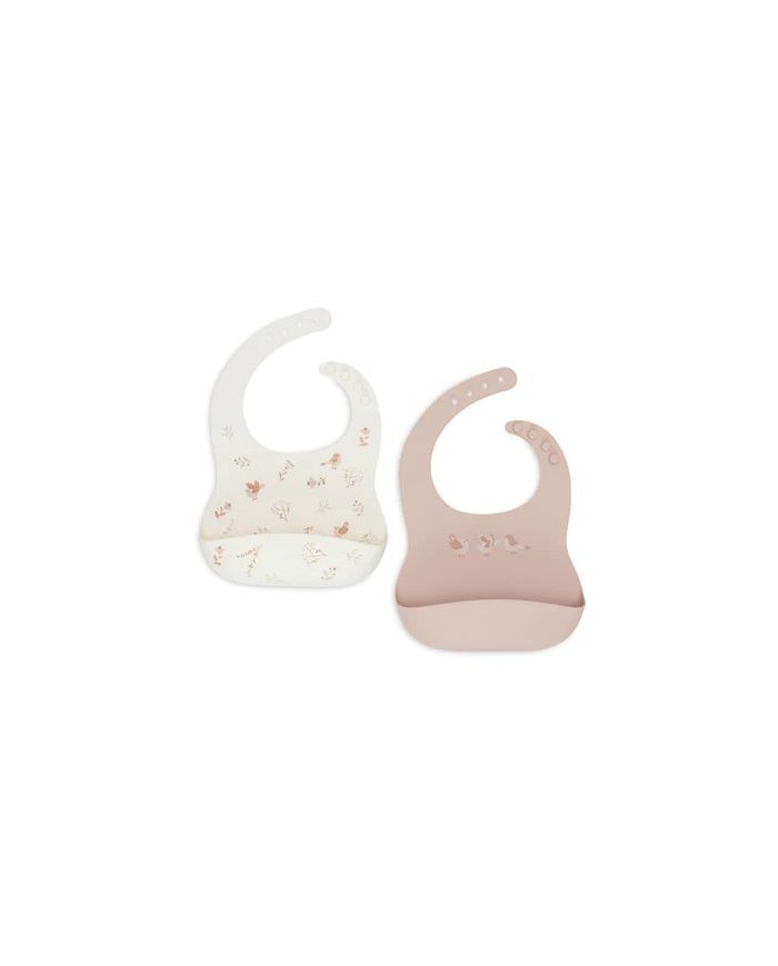 Lot de 2 Bavoirs Silicone - Lovely Birds