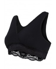 Brassière cache-cœur grossesse, allaitement - Noir - XL