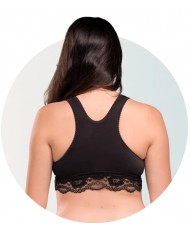 Brassière cache-cœur grossesse, allaitement - Noir - M