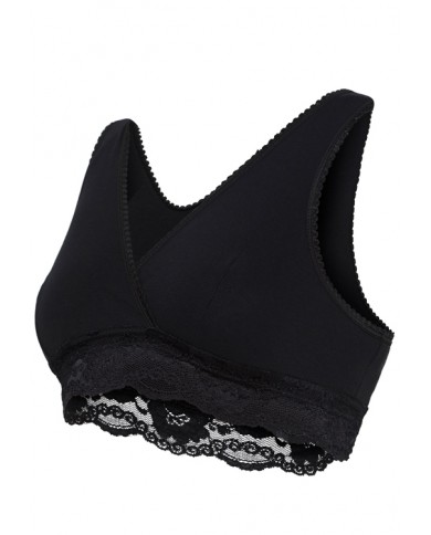 Brassière cache-cœur grossesse, allaitement - Noir - L