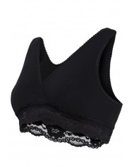 Brassière cache-cœur grossesse, allaitement - Noir - L