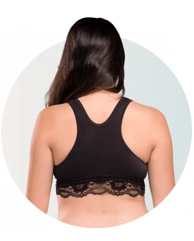 Brassière cache-cœur grossesse, allaitement - Noir - L