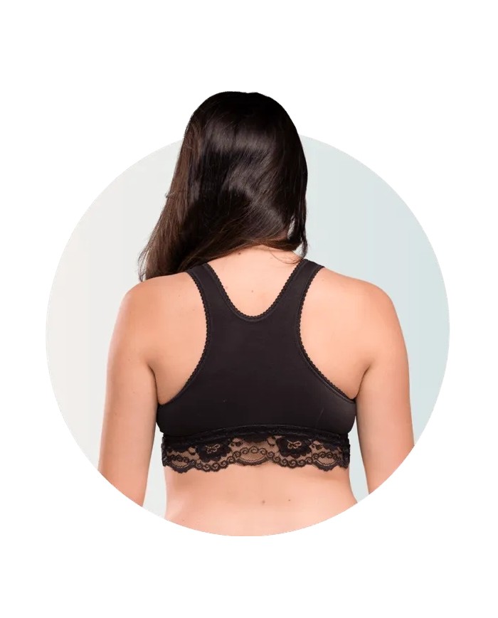 Brassière cache-cœur grossesse, allaitement - Noir - L