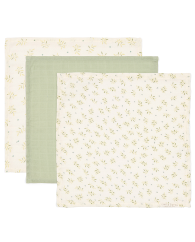 Lot de 3 serviettes tétras 25x25cm  - Blueberry Leaves Lot de 3 serviettes tétras 25x25cm  - Blueberry Leaves