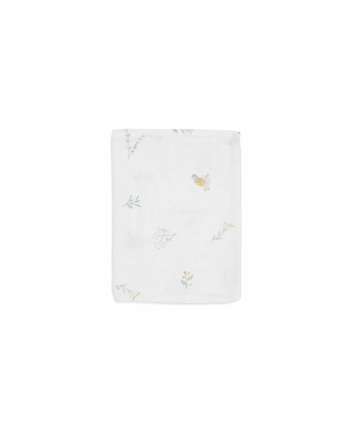 Lot de 3 Gants de Toilette Gaze de Coton 15x20cm - Lovely birds