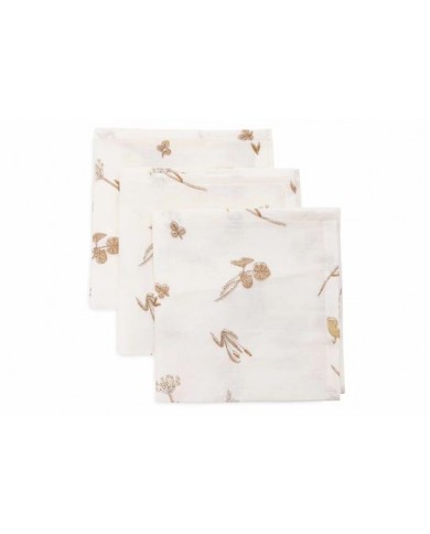 Lot de 3 Serviettes Gaze de Coton - Riverside Lot de 3 Serviettes Gaze de Coton - Riverside