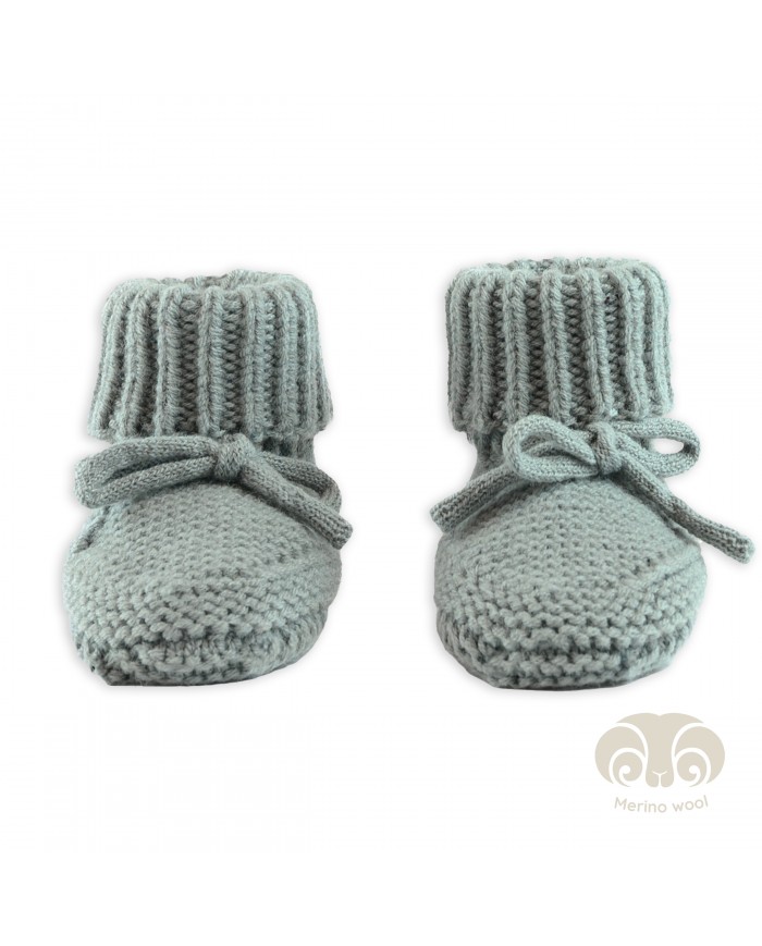 Chaussons bébé en laine Mérinos - Silk - 0-6 mois