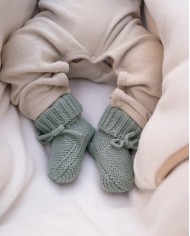 Chaussons bébé en laine Mérinos - Silk - 0-6 mois