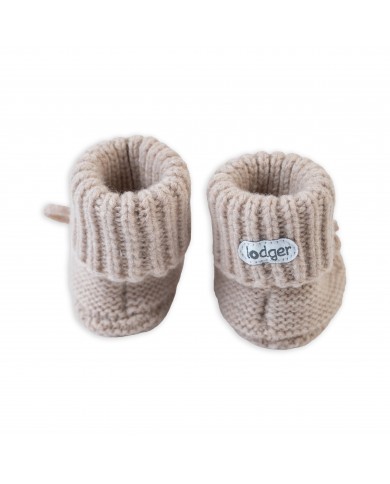 Chaussons bébé en laine Mérinos - Beige - 6-12 mois