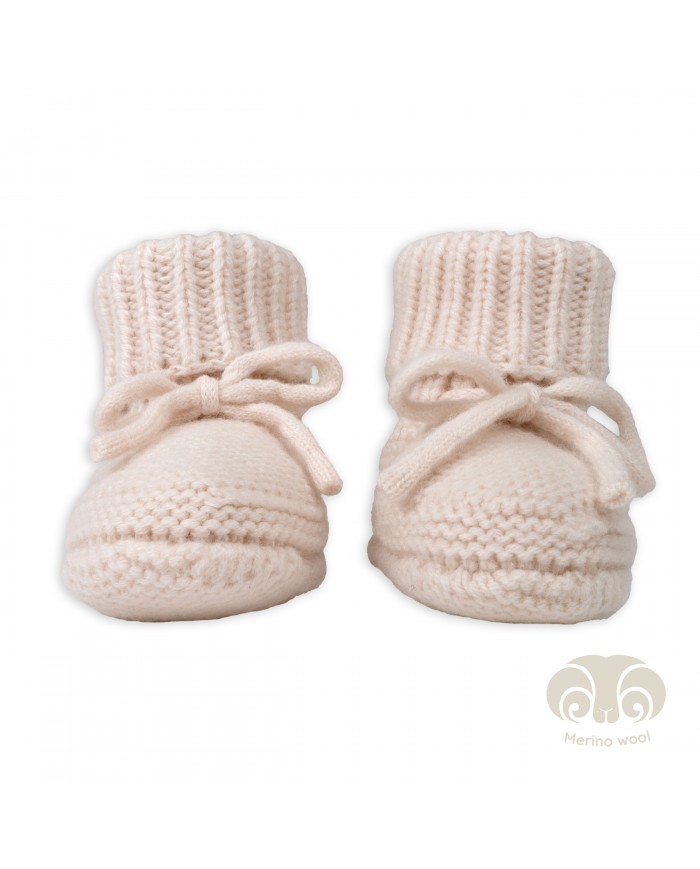 Chaussons bébé en laine Mérinos - Birch - 6-12 mois