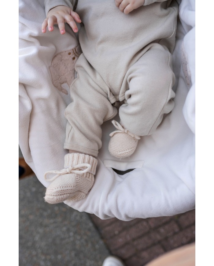 Chaussons bébé en laine Mérinos - Birch - 6-12 mois