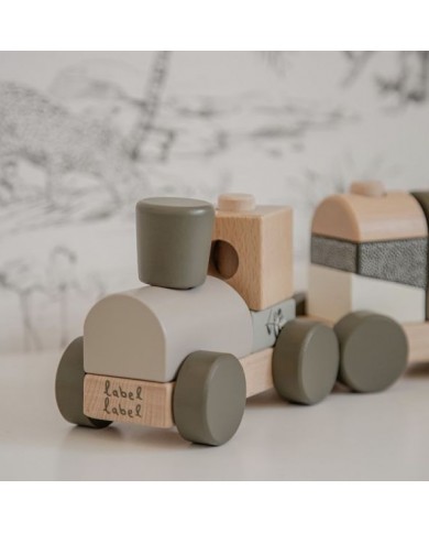 Train à blocs - Olive green