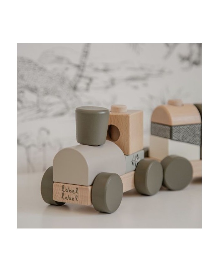 Train à blocs - Olive green