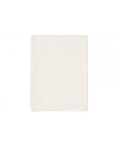 Couverture 75x100cm Basic Knit Ivory/Coral fleece