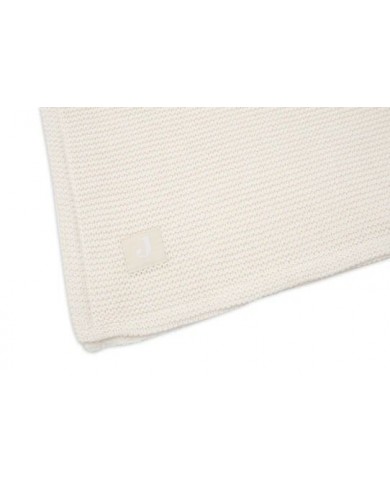 Couverture 75x100cm Basic Knit Ivory/Coral fleece