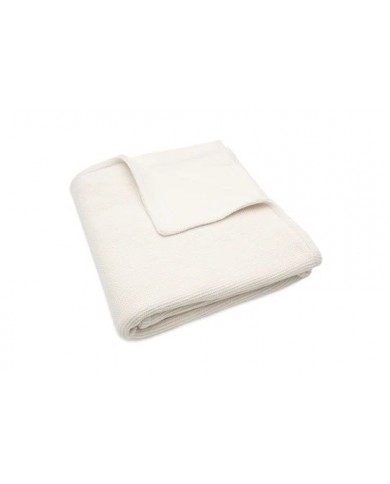 Couverture 75x100cm Basic Knit Ivory/Coral fleece