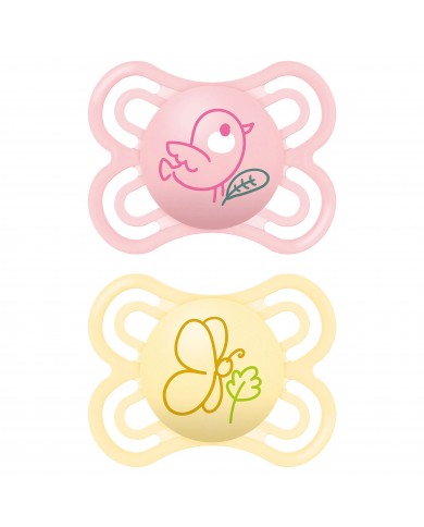 Sucettes Perfect - 0-6 mois - Pink/Yellow