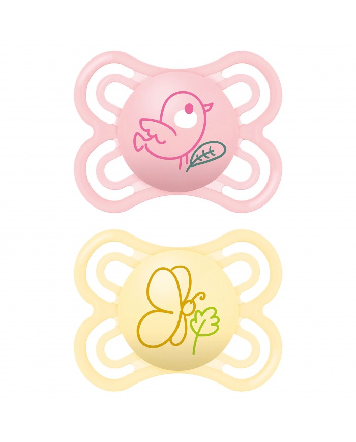 Sucettes Perfect - 0-6 mois - Pink/Yellow