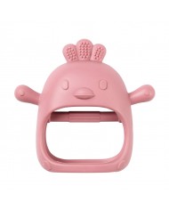 Moufle de dentition en silicone - Vieux rose