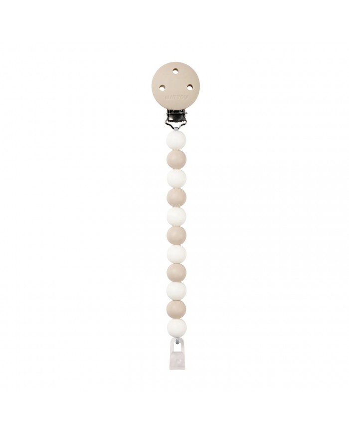Attache-Sucette - Silicone Argile Blanc