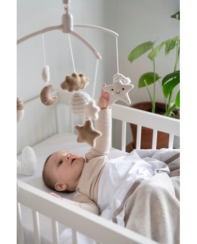 Mobiles musical Heaven clay/warm linen