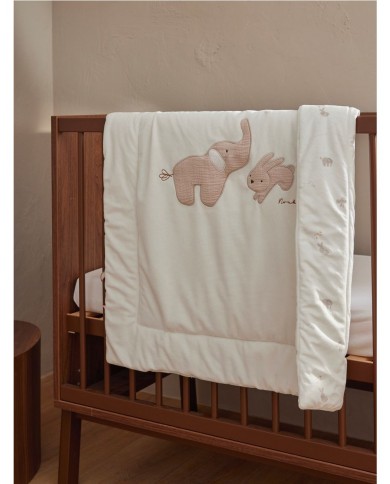 Couverture 75x100 cm en Veloudoux - Bali et Moka