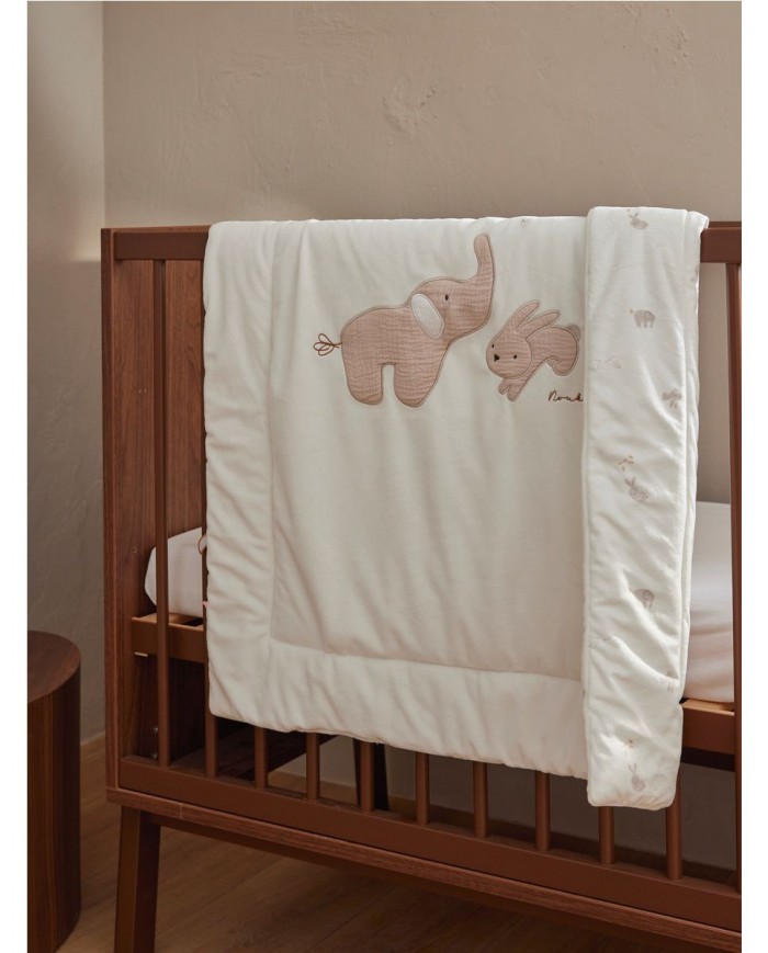 Couverture 75x100 cm en Veloudoux - Bali et Moka