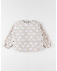 Bavoirs manches longues avec poche (2pcs), Little Mateys orange épicée