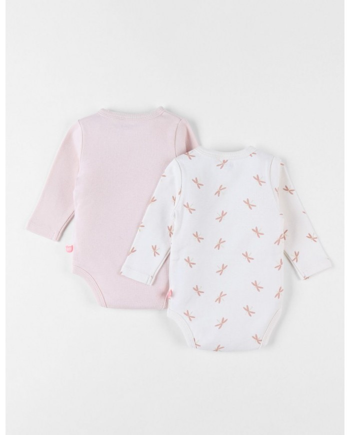 Lot de 2 bodies Popsie en coton, écru/rose clair Lot de 2 bodies Popsie en coton, écru/rose clair