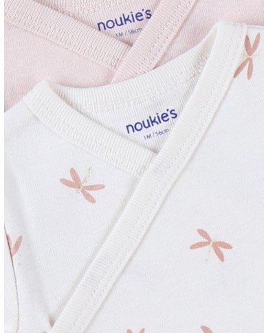 Lot de 2 bodies Popsie en coton, écru/rose clair Lot de 2 bodies Popsie en coton, écru/rose clair