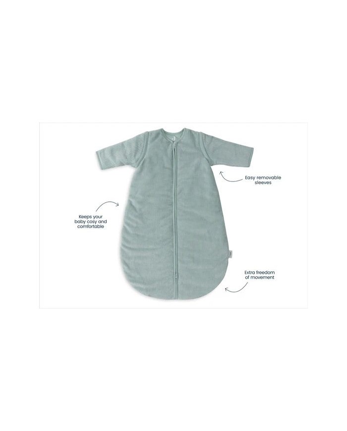 Gigoteuse avec Manches Amovibles Ronde 90cm Rib - Sea Green