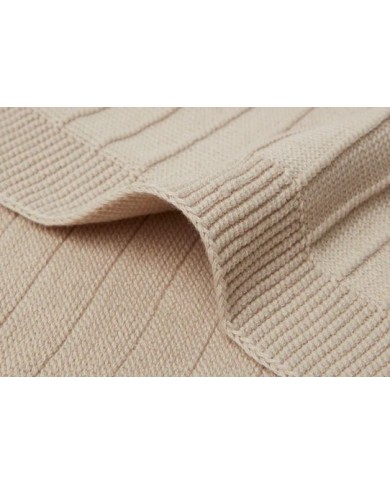 Couverture Lit de Bébé 100x150cm Pure Knit - Nougat - GOTS
