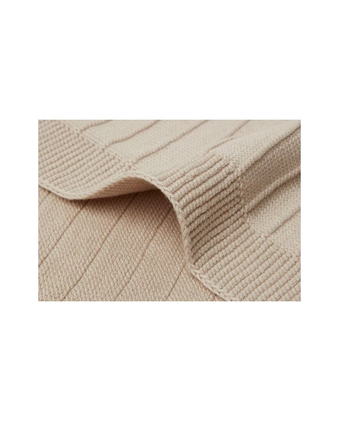 Couverture Lit de Bébé 100x150cm Pure Knit - Nougat - GOTS