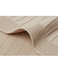 Couverture Lit de Bébé 100x150cm Pure Knit - Nougat - GOTS