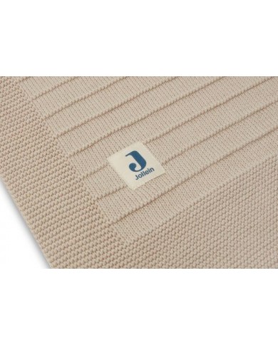 Couverture Lit de Bébé 100x150cm Pure Knit - Nougat - GOTS