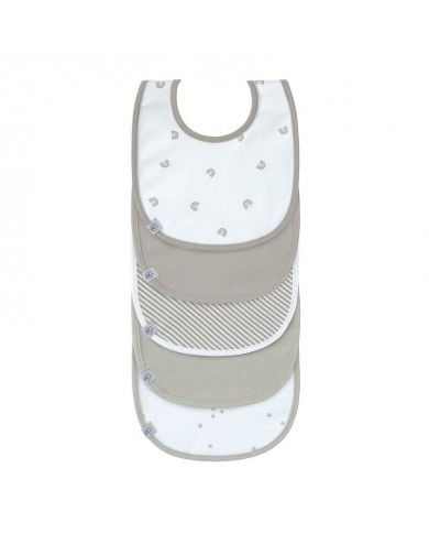 Lot de 5 bavoirs éponge Arc en ciel