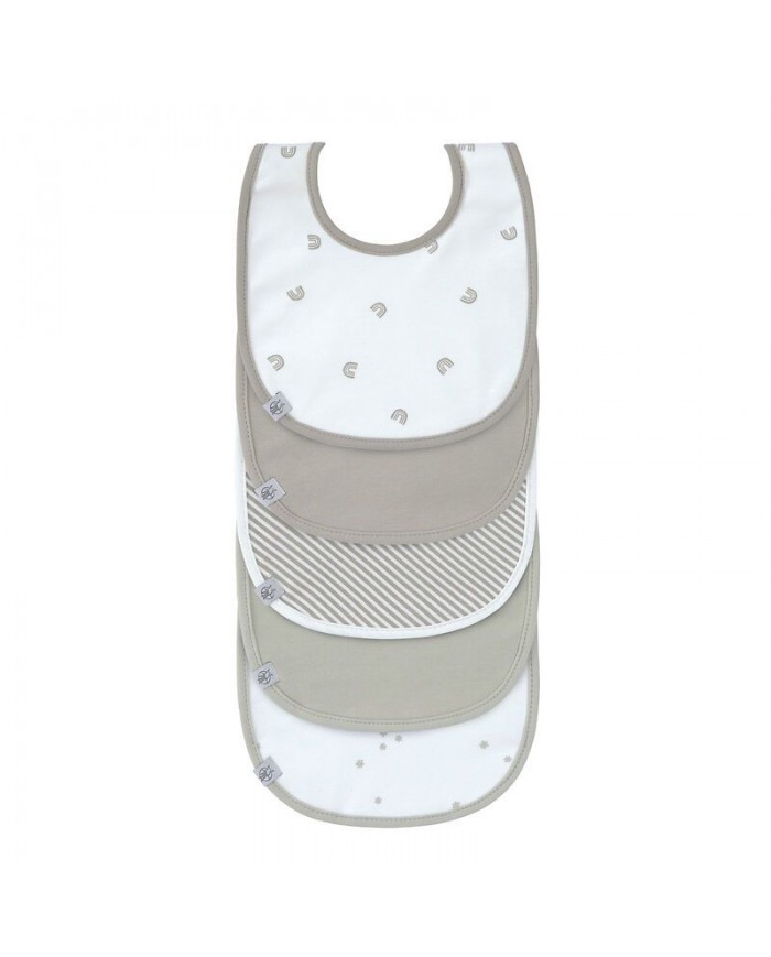 Lot de 5 bavoirs éponge Arc en ciel