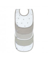 Lot de 5 bavoirs éponge Arc en ciel